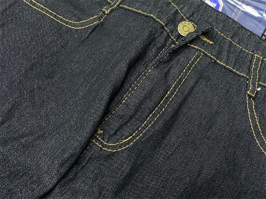 Jeans para hombres de estiramiento grueso tubo recto suelto cintura alta talla más lavado casual lavado de arena