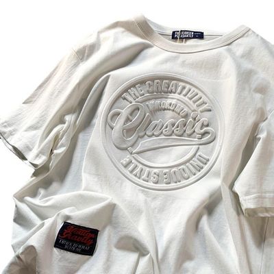 Diseño personalizado camiseta vintage para hombres Impresión 3D Puff Respirable 180 gramos Fibra de poliéster