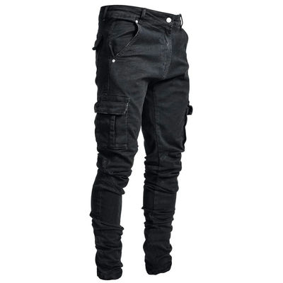 Jeans delgados con bolsillos laterales pantalones de denim secos rápidos