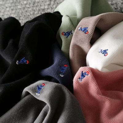 Suéter de cuello O-Neck bordado de hombre de cuello redondo Terry Pullover sin forro y mano de obra