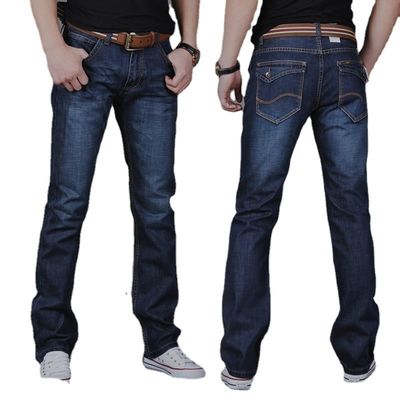 Pantalones regulares con cremallera de mosca XMAMLON de estiramiento de moda jeans de cintura media delgada para hombres