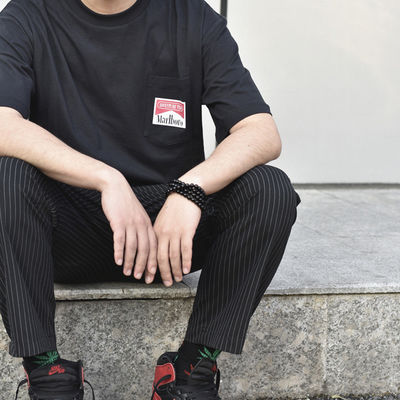 Popularidad juvenil Camiseta de patinaje sin cuello para 18-24 años