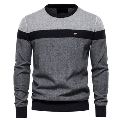 Primavera clásica de otoño y primavera ropa de punto para hombres de moda camiseta de punto de cuello