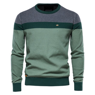 Primavera clásica de otoño y primavera ropa de punto para hombres de moda camiseta de punto de cuello