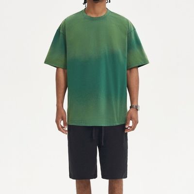 100% de algodón Unisex de gran tamaño T-shirt de base T-shirts masculinos de lavado relajado