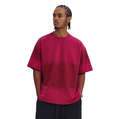 100% de algodón Unisex de gran tamaño T-shirt de base T-shirts masculinos de lavado relajado