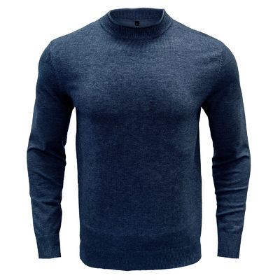 Pullover de tricotado de cuello de equipo de hombres personalizado para fabricación OEM ODM
