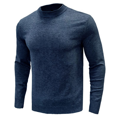 Pullover de tricotado de cuello de equipo de hombres personalizado para fabricación OEM ODM