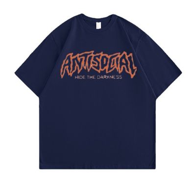 Camisetas de algodón impresas a medida OEM ODM Detección de aguja antiencogida Plus Tamaños