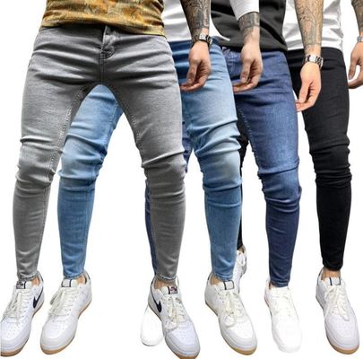 Jeans de hombre con bolsillos decorativos sin métodos de impresión