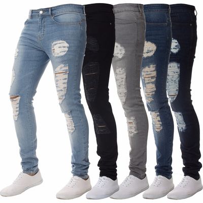 Jeans de hombre con bolsillos decorativos sin métodos de impresión