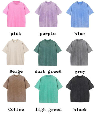 Lavado XMAMLON RTS OEM Vintage 250G Streetwear de gran tamaño camiseta de peso pesado para hombres