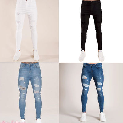 Jeans de hombre con bolsillos decorativos sin métodos de impresión