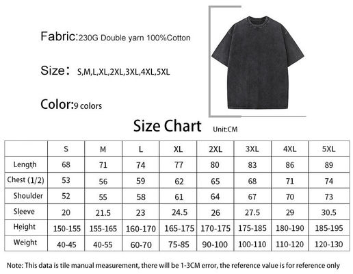 Camisetas con cuello redondo 100% de algodón de lavado y tamaño más camisetas para hombres