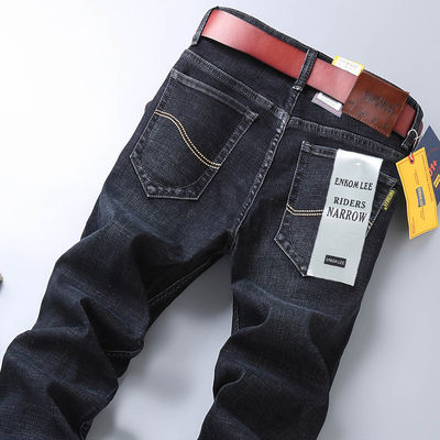 XMAMLON RTS Jeans de denim para hombres pantalones ajustados delgados pantalones delgados hombre pantalones delgados hombres cintura tipo medio