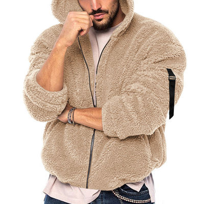 Chaqueta de veludo ártico de dos lados para hombres, de material resistente al viento y de algodón