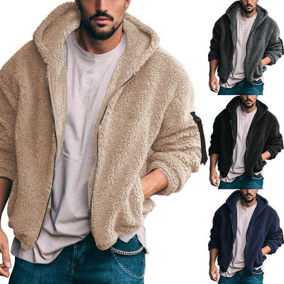 Chaqueta de veludo ártico de dos lados para hombres, de material resistente al viento y de algodón