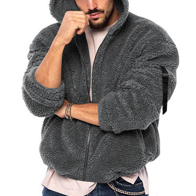 Chaqueta de veludo ártico de dos lados para hombres, de material resistente al viento y de algodón