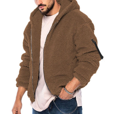 Chaqueta de veludo ártico de dos lados para hombres, de material resistente al viento y de algodón