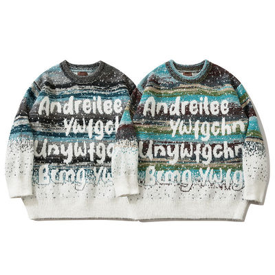 Pullover de manga larga de diseño personalizado de tejido de lana de Navidad suéteres masculinos suéteres para hombres transpirable
