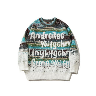 Pullover de manga larga de diseño personalizado de tejido de lana de Navidad suéteres masculinos suéteres para hombres transpirable