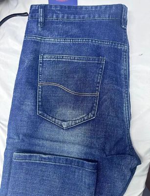 80% de algodón Calzoncillos de piernas rectas Denim Jeans para hombres y mujeres Estilo Piernas rectas