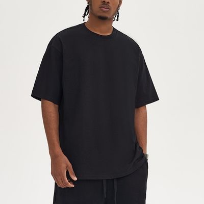 220G de gran tamaño 100% de algodón camiseta masculina para ropa de calle vintage