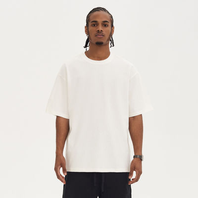 220G de gran tamaño 100% de algodón camiseta masculina para ropa de calle vintage