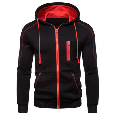 Chaqueta con cremallera, suéter de sudadera de algodón para hombre