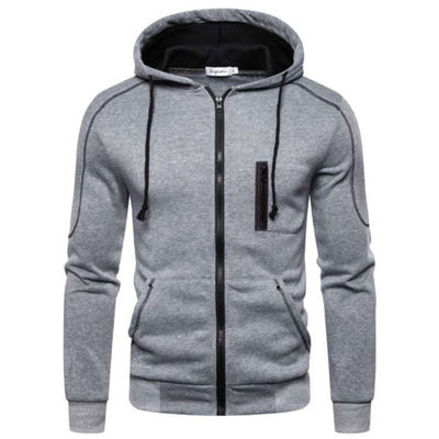 Chaqueta con cremallera, suéter de sudadera de algodón para hombre