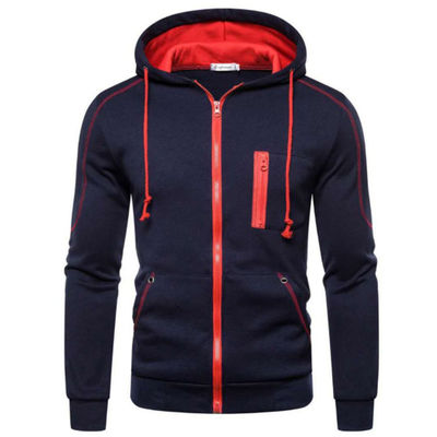 Chaqueta con cremallera, suéter de sudadera de algodón para hombre