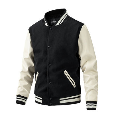 Chaqueta de collar de invierno con colchoneta para muestras personalizadas chaqueta de béisbol masculina