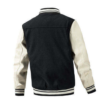 Chaqueta de collar de invierno con colchoneta para muestras personalizadas chaqueta de béisbol masculina