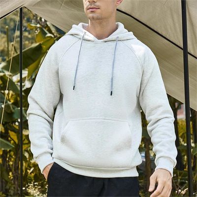 Camiseta con capucha de hombre de talla grande hombre de la calle de invierno Vello blanco suelto con impresión personalizada