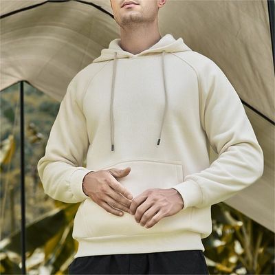 Camiseta con capucha de hombre de talla grande hombre de la calle de invierno Vello blanco suelto con impresión personalizada
