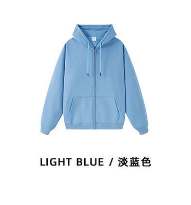 Logotipo personalizado 350G Sudaderas gruesas de algodón con cremallera Manga regular y peso de tela