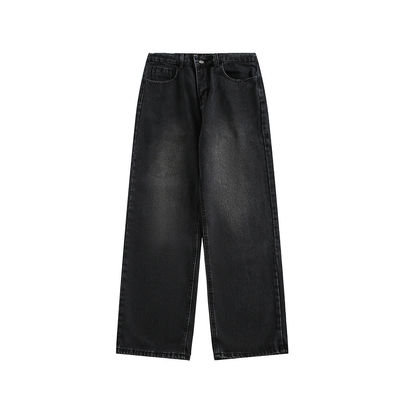 Pantaloncillo de mezcla de cintura de hombre con pantalón de mezcla de hombre con pantalón de línea recta lavado a medida con estampado de cuadrado ligero