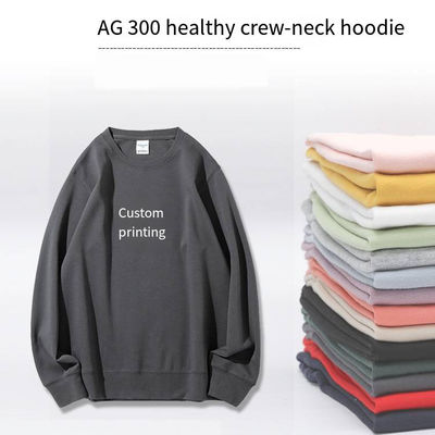 300g de doble cara de punto de cuello de equipo de ropa con capucha de hombre sudaderas para la salud de invierno