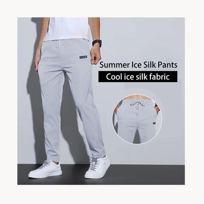 Pantalones de trabajo de carga de nylon para hombres XMAMLON Pantalones de trabajo de sudor apilados hasta el tobillo