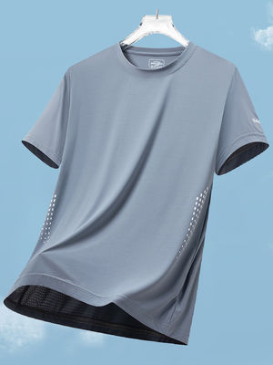 Estilo deportivo Logotipo personalizado Polyester Spandex camisetas blancas de gran tamaño para hombres