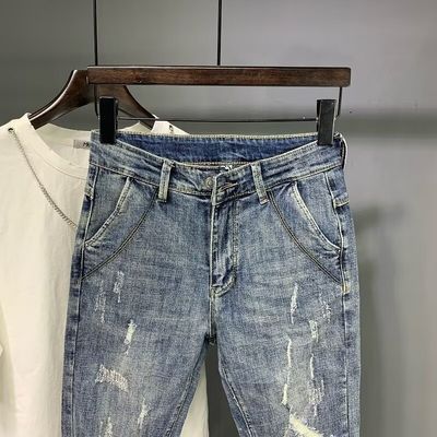 Pantalones de diseño para hombres Jeans pantalones delgados para hombres artículos cortados en stock