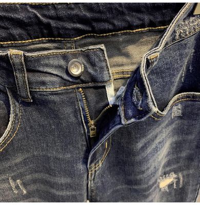 Medio cinturón XMAMLON Hip Hop masculino ropa callejera delgada rasgada daño jeans pantalones pantalones