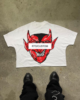 Camisetas de hombre y mujer de gran tamaño con impresión gráfica RTS personalizada en algodón 100%
