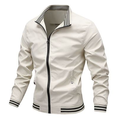 Camiseta de primavera para hombres con cremallera de apoyo y sin decoración en poliéster / algodón