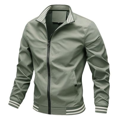 Camiseta de primavera para hombres con cremallera de apoyo y sin decoración en poliéster / algodón