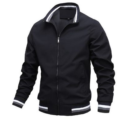 Primavera otoño 2023 impermeable con cremallera de arriba chaqueta casual para hombres chaqueta de béisbol