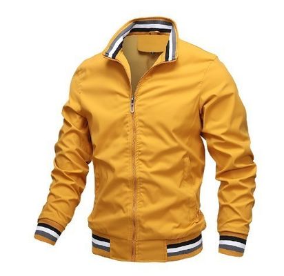 Primavera otoño 2023 impermeable con cremallera de arriba chaqueta casual para hombres chaqueta de béisbol