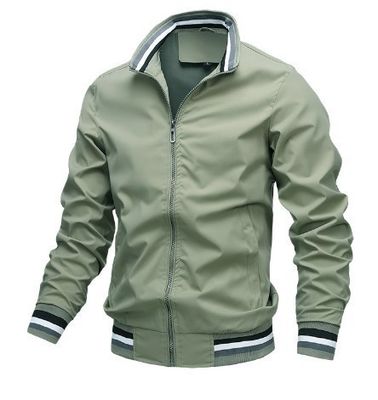 Primavera otoño 2023 impermeable con cremallera de arriba chaqueta casual para hombres chaqueta de béisbol