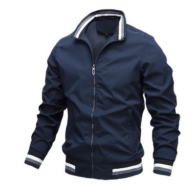 Primavera otoño 2023 impermeable con cremallera de arriba chaqueta casual para hombres chaqueta de béisbol