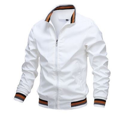 Primavera otoño 2023 impermeable con cremallera de arriba chaqueta casual para hombres chaqueta de béisbol